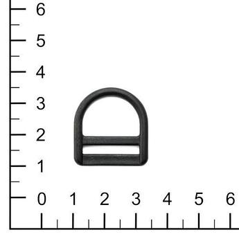 Полукольцо 20мм MF3890 черн с щелью