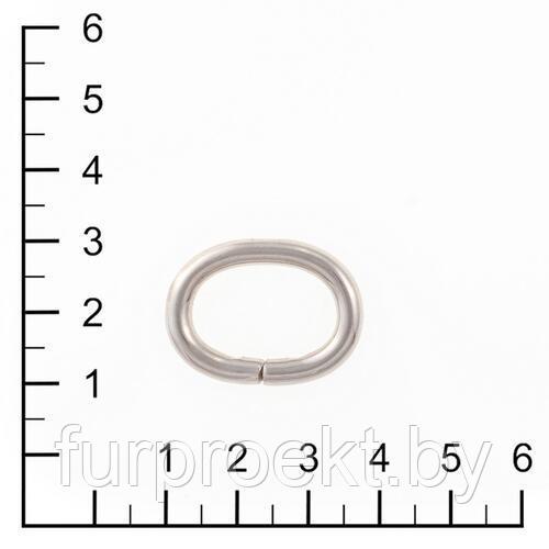 Кольцо овальное 20,3х13мм (3,8мм) никель полир (2023(20))
