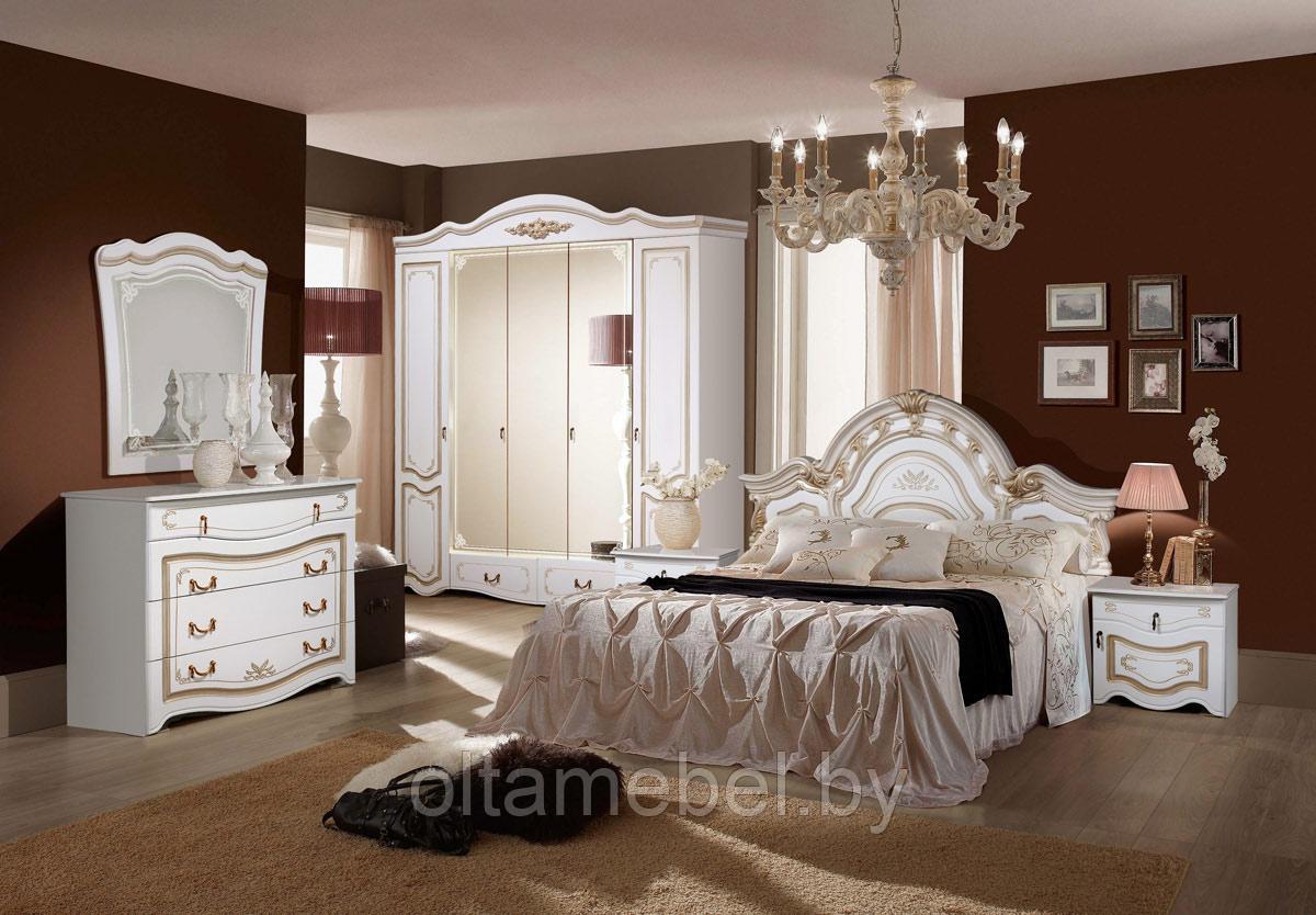 Спальня "Рим 5П" цвет белый, шкаф 5-ти ств. сп.место160*200 см