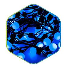 Гирлянда светодиодная LSB-100L-10м шарики, черный 
провод, голубая