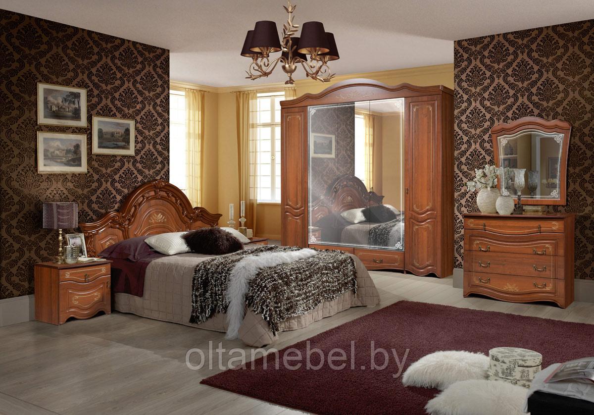 Спальня "Рим 5П" цвет орех, шкаф 5-ти ств. сп.место160*200 см