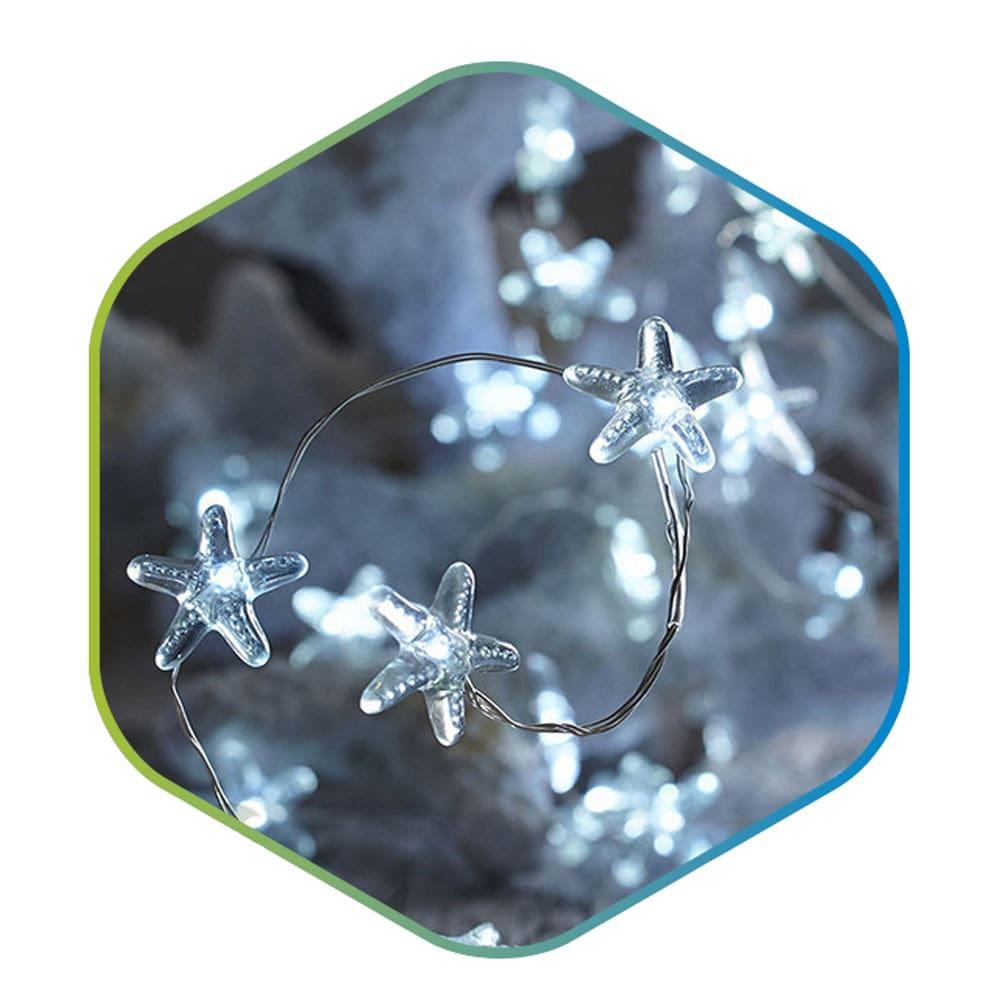 Гирлянда светодиодная на батарейках "Морские звезды", голубая - фото 1 - id-p154928257
