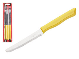 Набор ножей столовых, 3шт., серия PARATY, желтые, DI SOLLE (Длина: 200 мм, длина лезвия: 103 мм, толщина: 0,8
