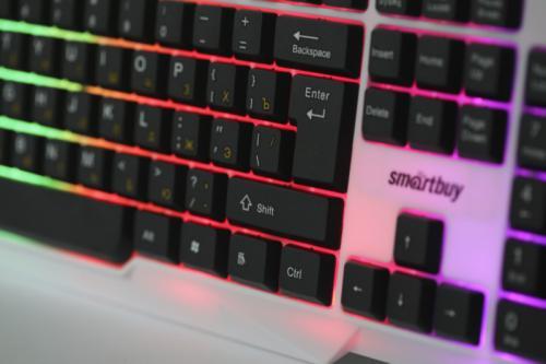 Клавиатура проводная с подсветкой Smartbuy 333 USB Black-white (SBK-333U-WK) - фото 3 - id-p154957555