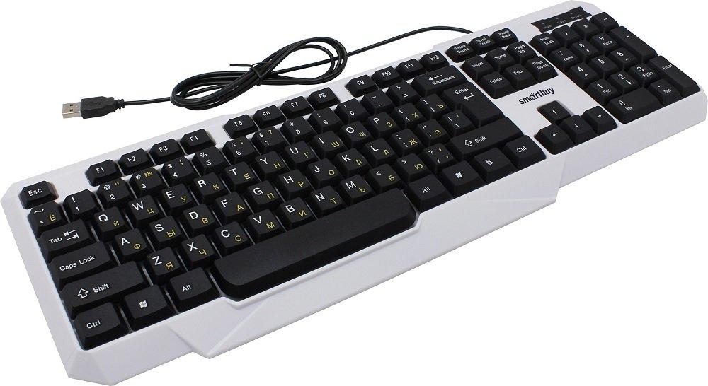 Клавиатура проводная с подсветкой Smartbuy 333 USB Black-white (SBK-333U-WK) - фото 5 - id-p154957555