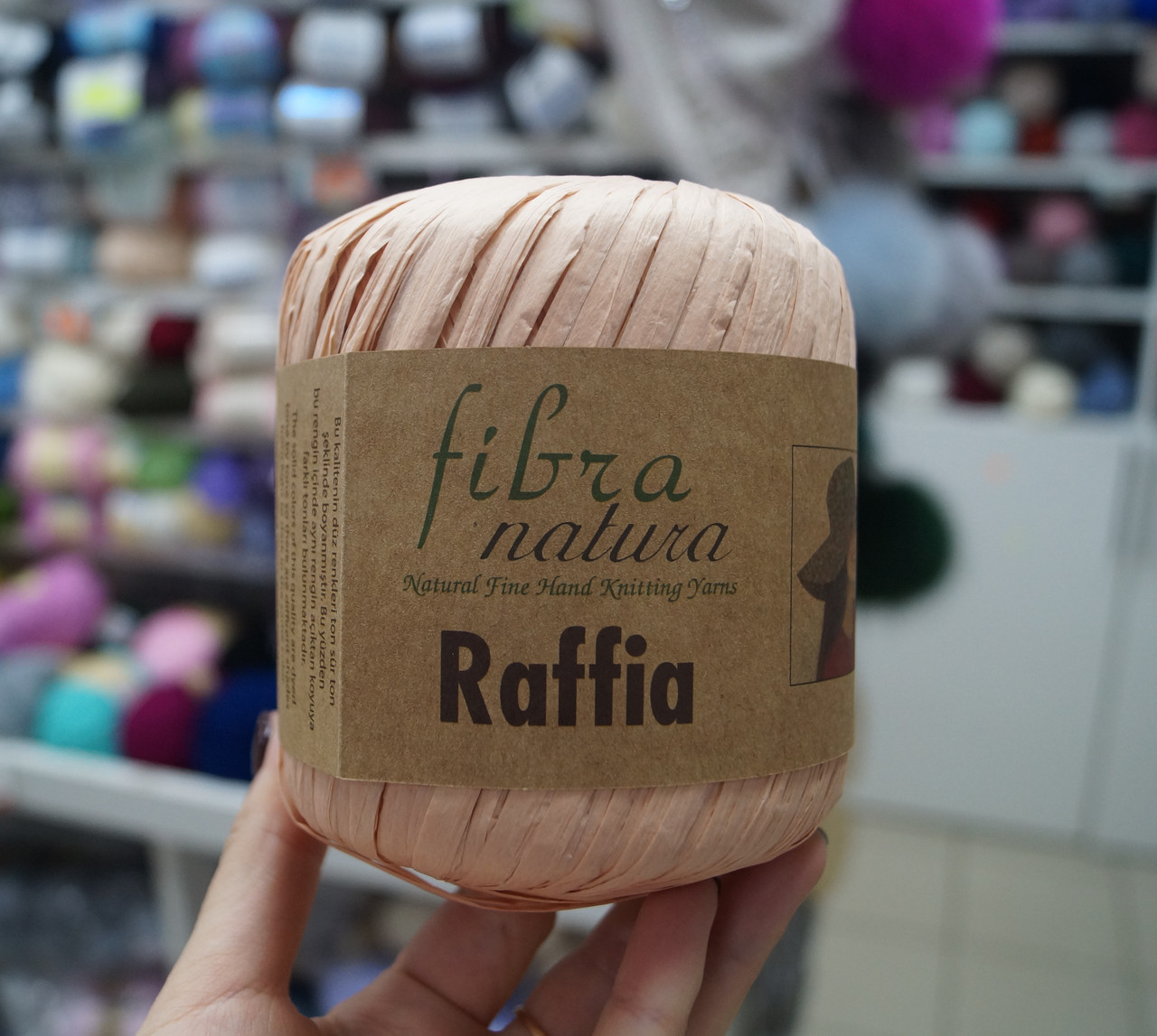 Рафия Фибра Натура (Fibra Natura Raffia) цвет 116-23 светлый розово-персиковый