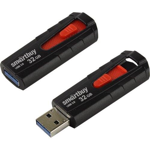USB 3.0 SmartBuy 32GB Iron Black-red (SB32GBIR-K3) - фото 1 - id-p154966498