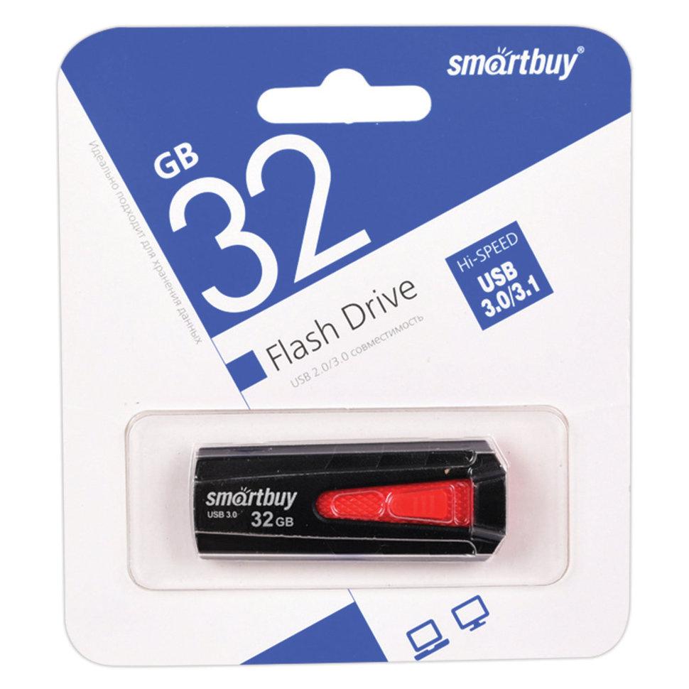 USB 3.0 SmartBuy 32GB Iron Black-red (SB32GBIR-K3) - фото 2 - id-p154966498