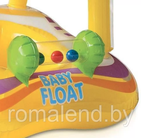 Надувные водные ходунки с тентом Intex Baby Float, размер 81х66 см, арт.56581NP - фото 4 - id-p154967015