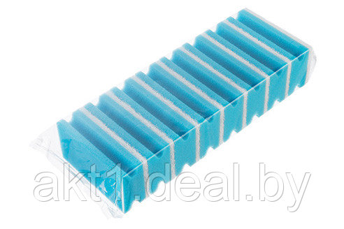 Губка абразивная голубая для деликатных поверхностей 130х70 - фото 2 - id-p154971326
