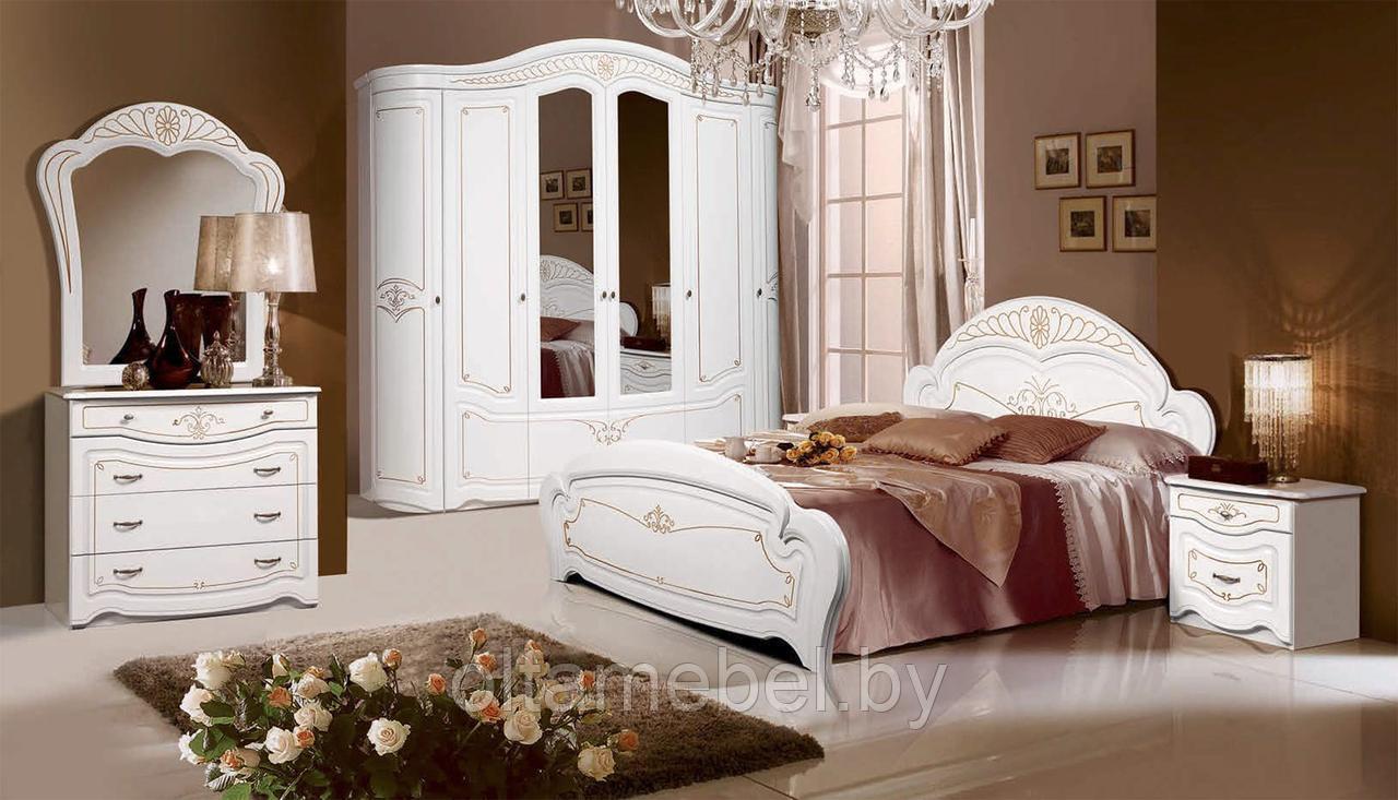 Спальня Луиза-6д СП 013 (6-ти) дв.шкаф с прямыми фасадами., сп.место180*200 см.) Цвет: белый.