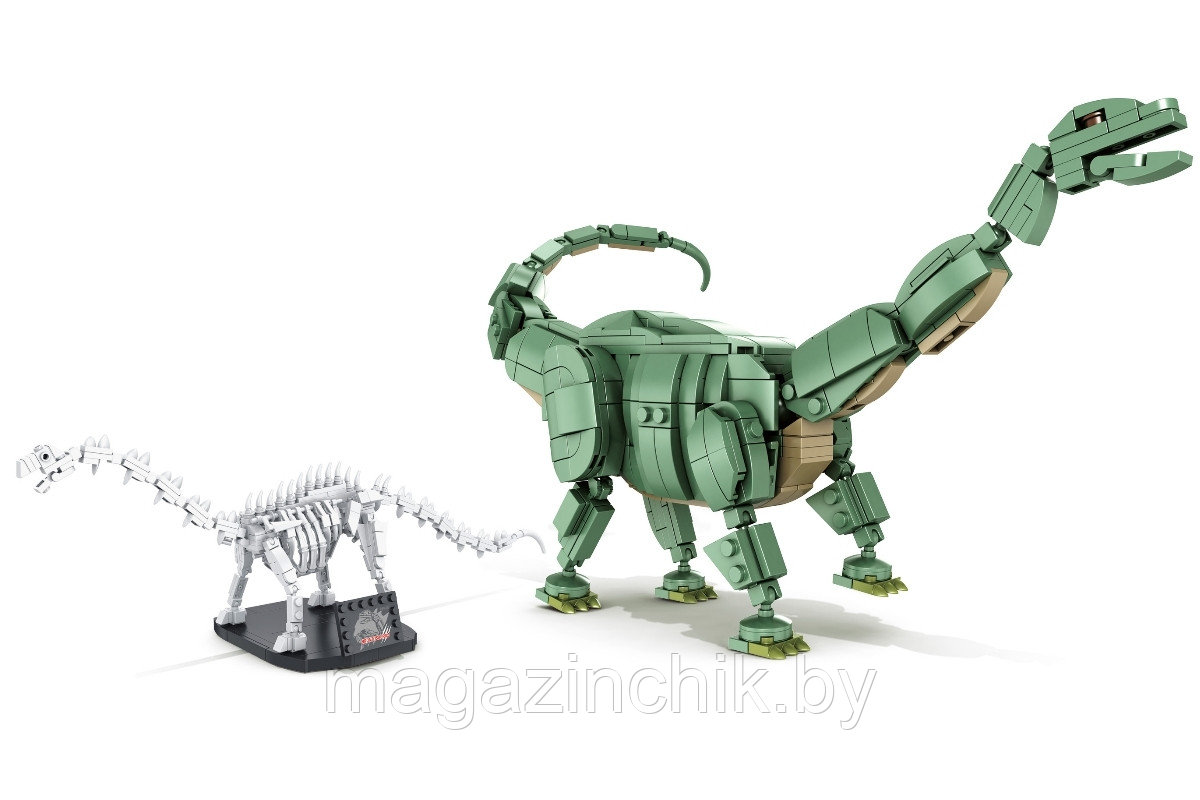 Конструктор Бронтозавр и кости динозавра 2 в 1, Panlos 612005, аналог Лего Мир Юрского периода - фото 3 - id-p154975384