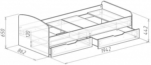 Кровать односпальная Лира 1 ( с ящиками) фабрика Мебель-класс - фото 6 - id-p72820277