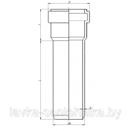 Труба ПП OSTENDORF HT Safe (ø110, 250 мм) для внутренней канализации - фото 2 - id-p154979640