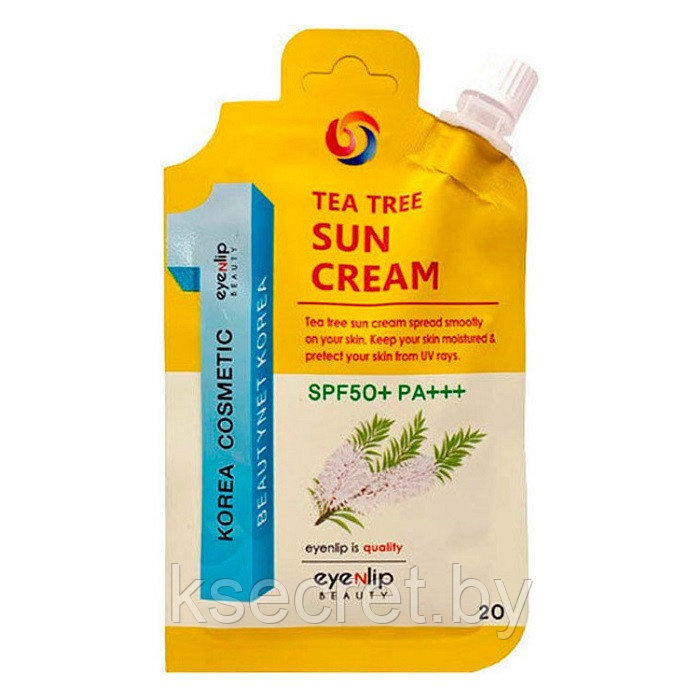 ENL POCKET Крем для лица солнцезащитный SPF50 + / PA +++ TEA TREE SUN CREAM 20гр - фото 1 - id-p154979935