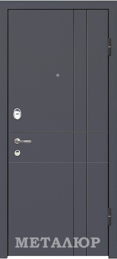 Двери металичиские МеталЮр М16, Антрацит - фото 1 - id-p154995920