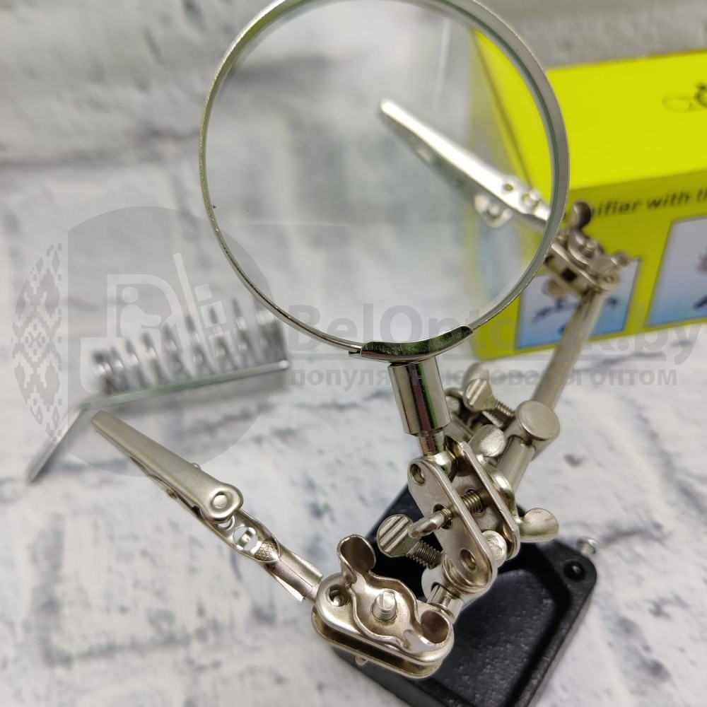 Настольная лупа-лампа для паяния микросхем Третья рука 2.5x-60 мм JM1-506 - фото 3 - id-p154997557