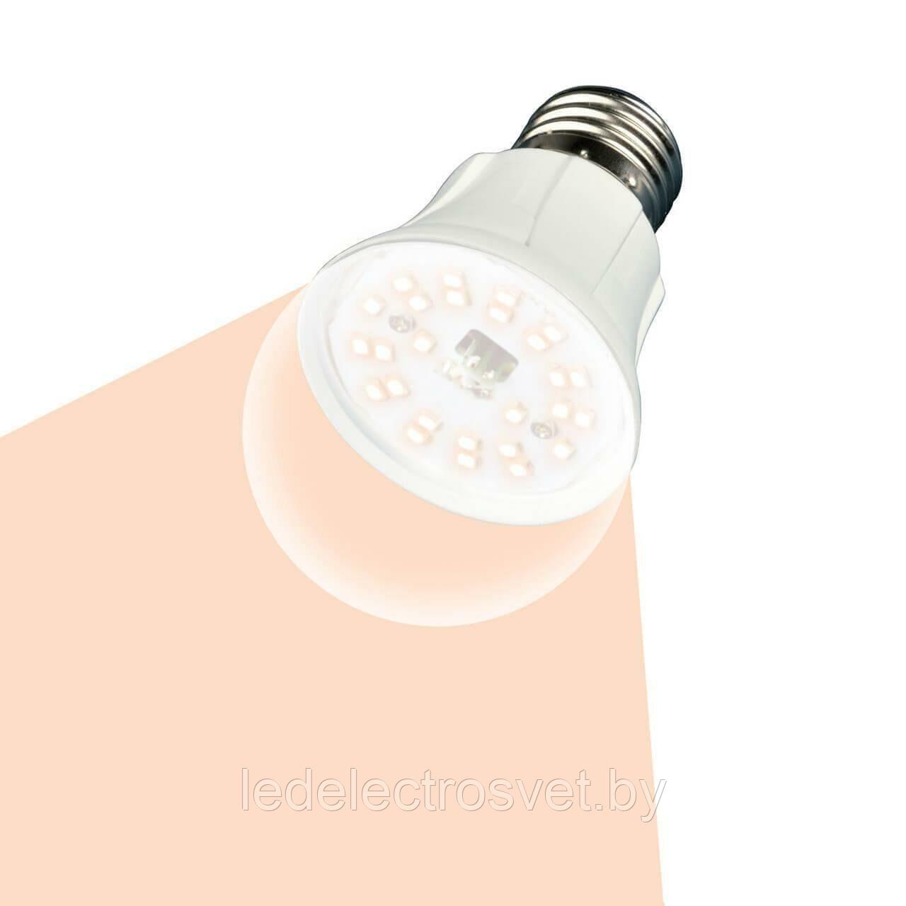 Лампа светодиодная для растений LED-A60-10W/SPFR/E27/CL грушевидная PLP01WH форма "A" прозр. колба картон - фото 1 - id-p155005076