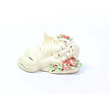 Статуэтка Ангелок на подушечке, цветная лепка Арт.ККО-1007