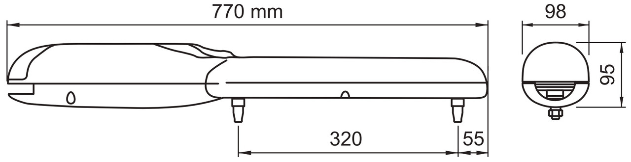 WINGO4KLT комплект автоматики Nice линейного типа для распашных ворот со створками до 2 м и весом до 400 кг - фото 2 - id-p155007121