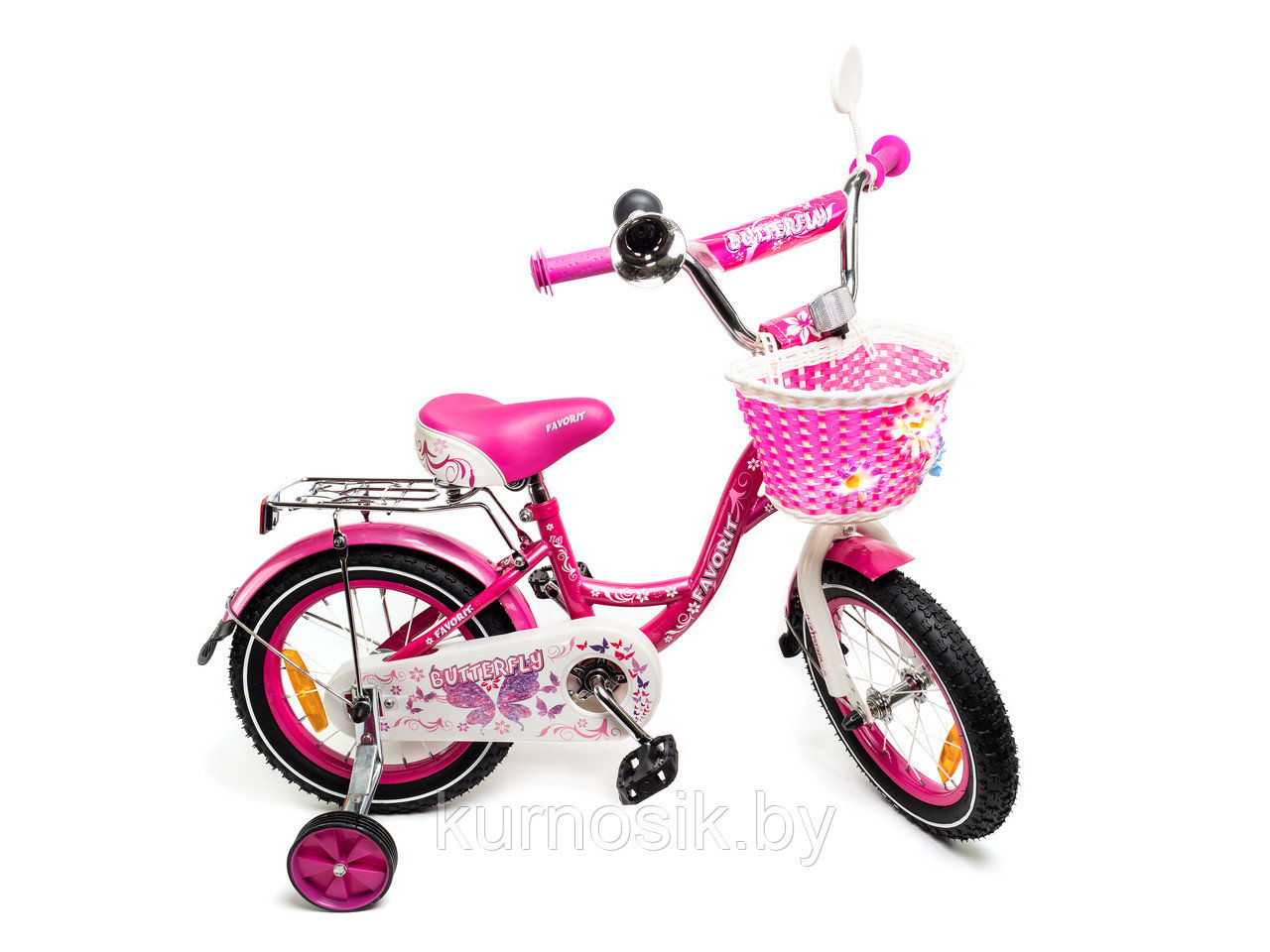 Детский велосипед Favorit Butterfly 14" (от 3 до 5 лет) Розовый - фото 1 - id-p66219997