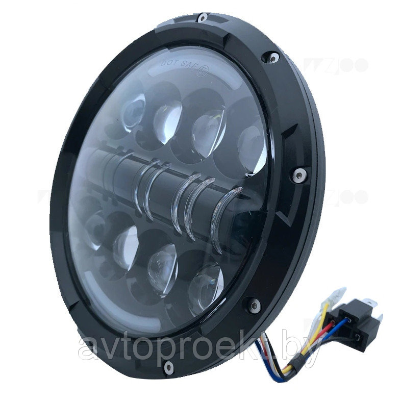 Фары передние светодиодные LED 7 60W с ходовым огнем и поворотом (K006-3) - фото 2 - id-p127291740