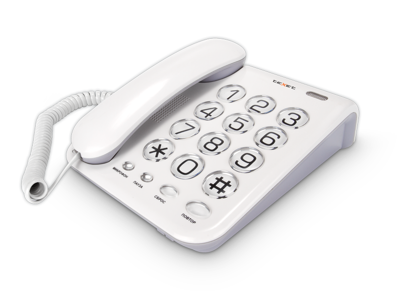 Проводной телефон teXet TX-262 (светло-серый) - фото 1 - id-p139604798