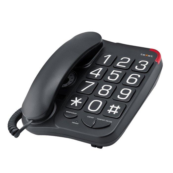 Проводной телефон teXet TX-201 (черный) - фото 1 - id-p139604809