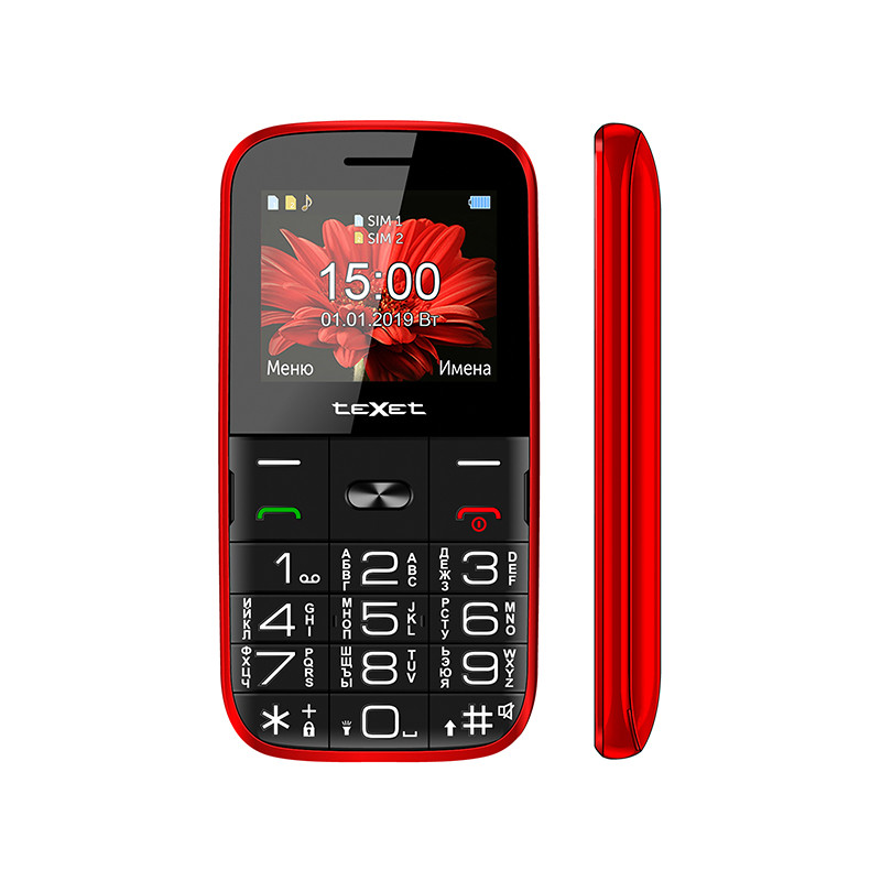 Мобильный телефон teXet TM-B227 цвет красный