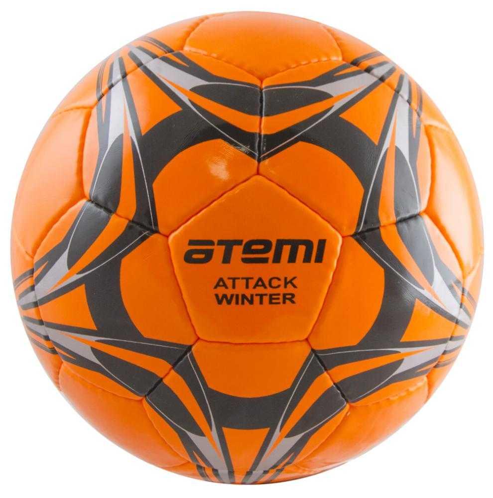 Мяч футбольный Atemi ATTACK-BULLET WINTER, PU, оранжевый, р.5 - фото 1 - id-p139605049