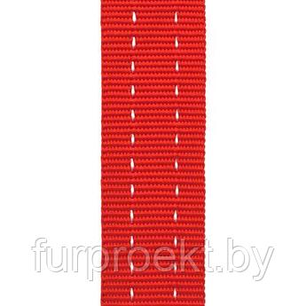 Лента тканная 450Д 18мм 162 красная с пол по краю 5,6