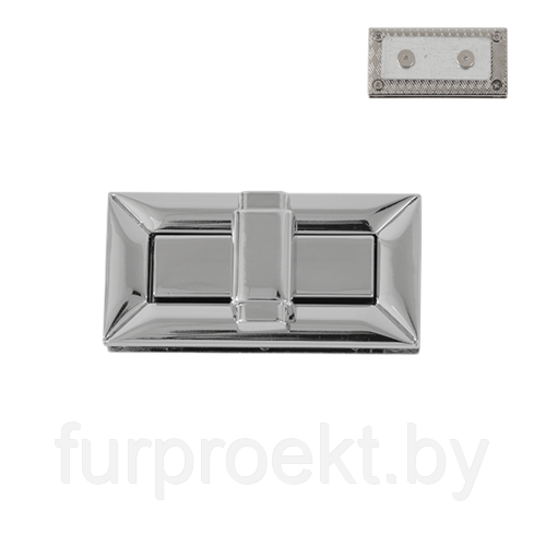 Застежка поворотная E 437 никель полир