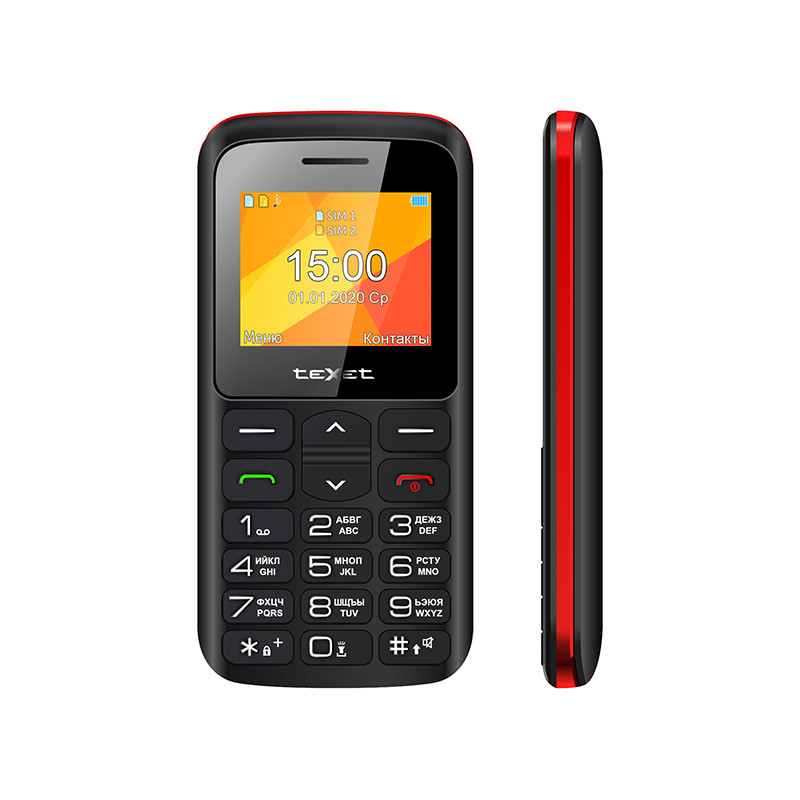 Мобильный телефон teXet TM-B323 цвет черный-красный