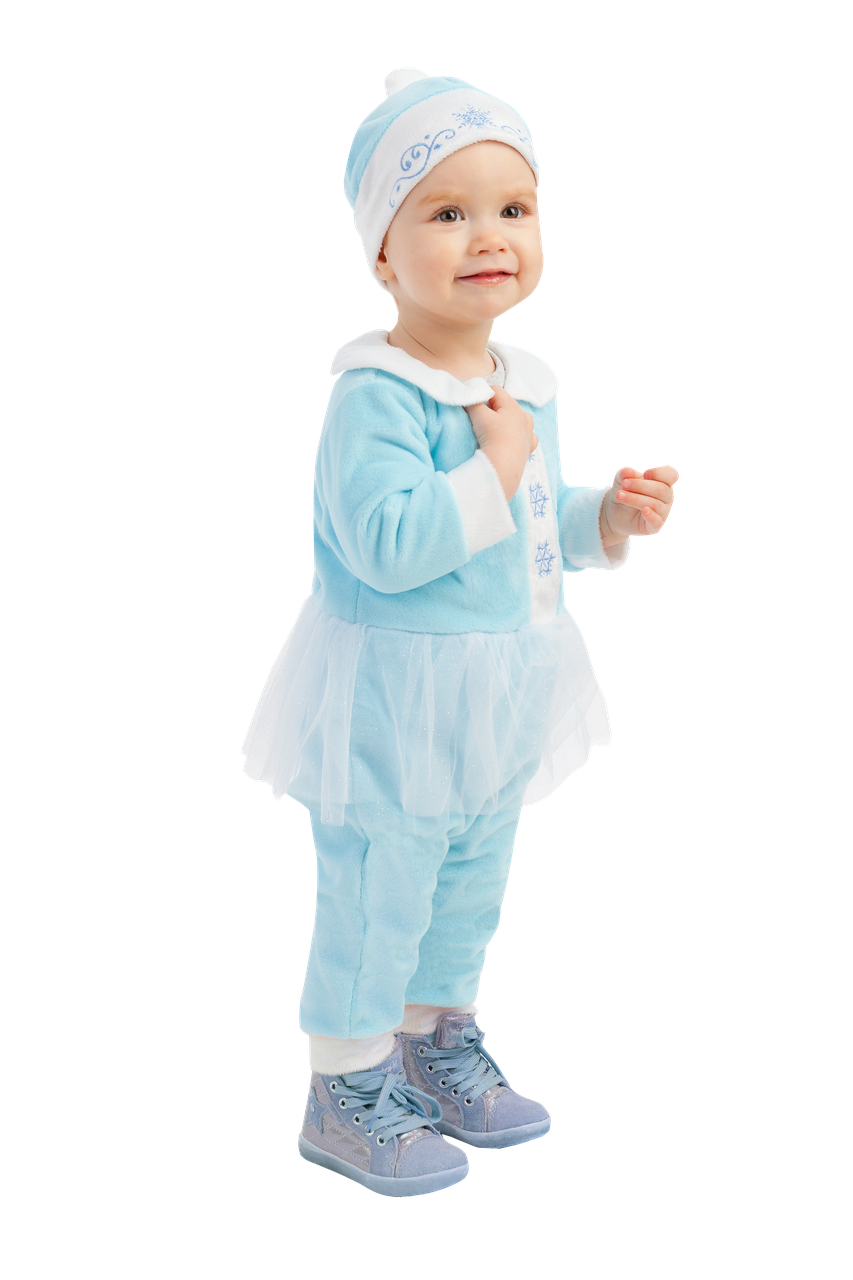 Детский карнавальный костюм Снегурочка Пуговка для малышей 6001 к-19