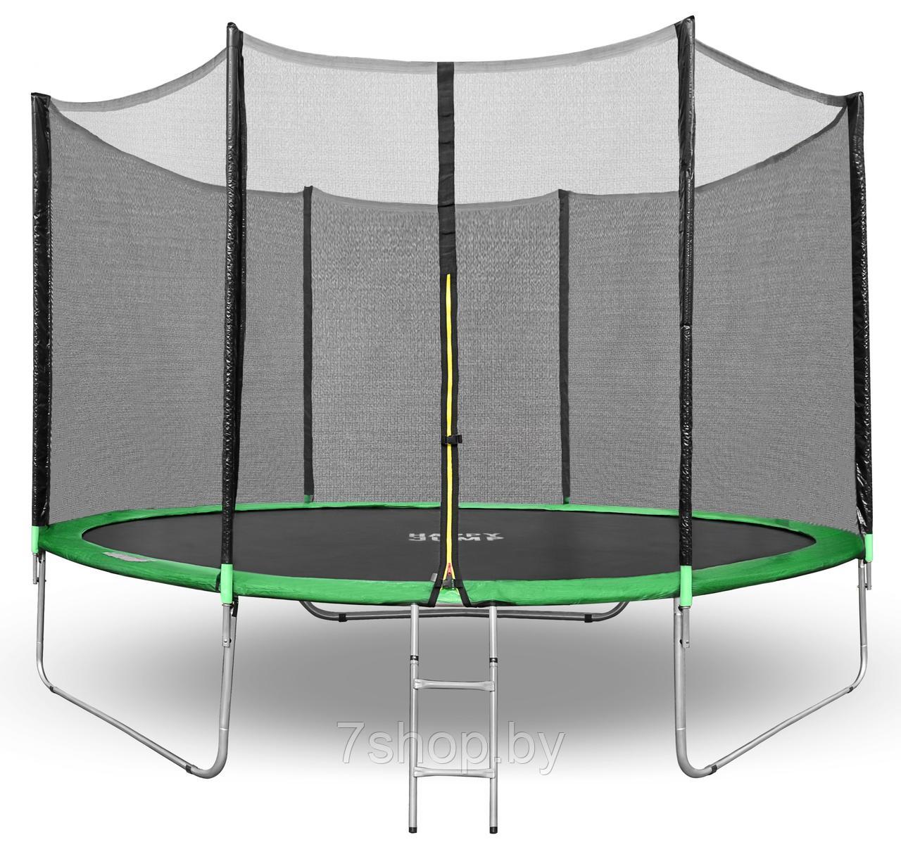 Батут Happy Jump 16ft PRO (490см) с внешней сеткой и лестницей - фото 1 - id-p147794260