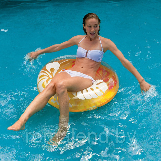 Детский прозрачный надувной круг для плавания INTEX, от 9 лет, 3 вида. арт.59251NP - фото 4 - id-p155028066