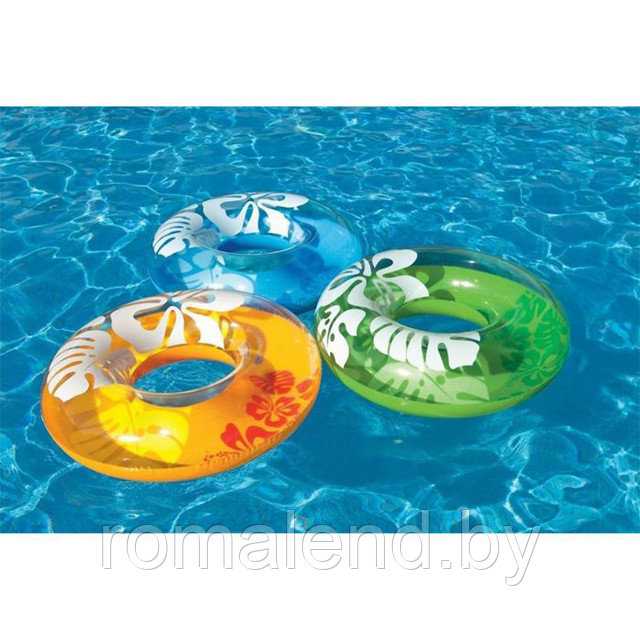 Детский прозрачный надувной круг для плавания INTEX, от 9 лет, 3 вида. арт.59251NP - фото 6 - id-p155028066