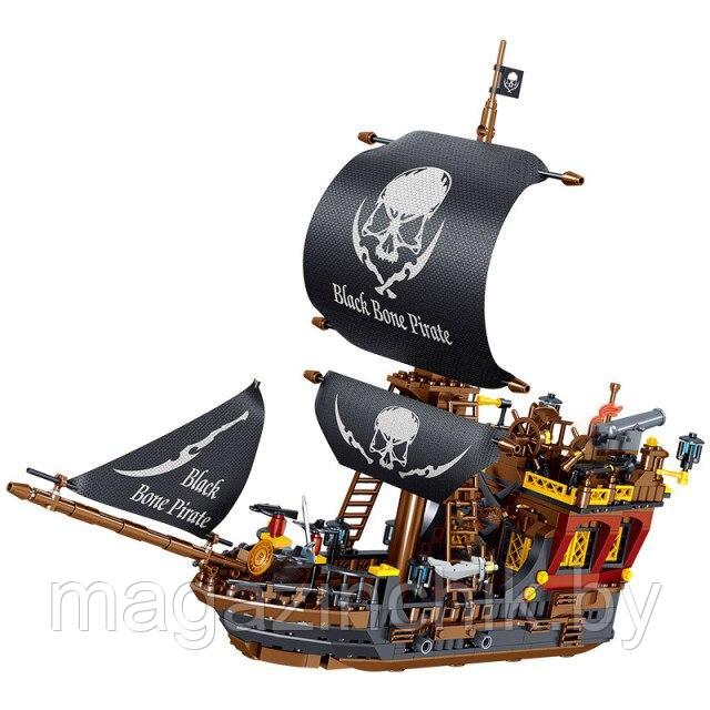 Конструктор Пиратский корабль Черная кость QL1810, 704 дет., аналог LEGO (Лего) - фото 3 - id-p155028851
