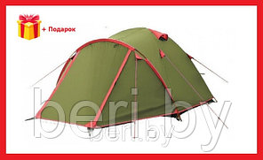 TLT-010 Палатка туристическая двухместная Tramp-Lite Camp 2 (V2), 4000 мм в.ст., 2-х местная