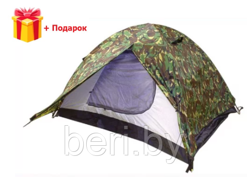 TLT-008 Палатка туристическая двухместная Tramp Lite Hunter 2, Camouflage, 2-х местная - фото 1 - id-p147693090