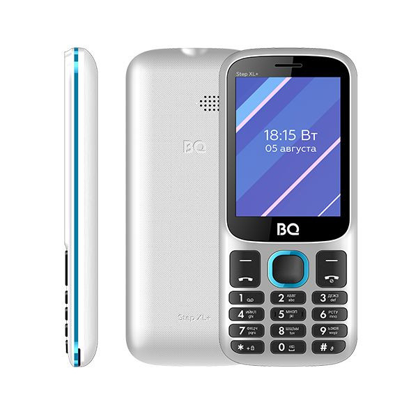 Мобильный телефон BQ Step XL+ (BQ-2820) белый+синий - фото 1 - id-p155035607