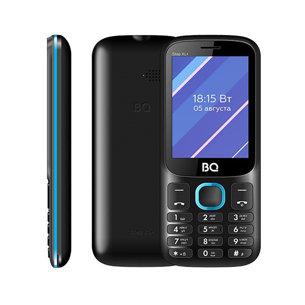 Мобильный телефон BQ Step XL+ (BQ-2820) черный+синий - фото 1 - id-p155035610