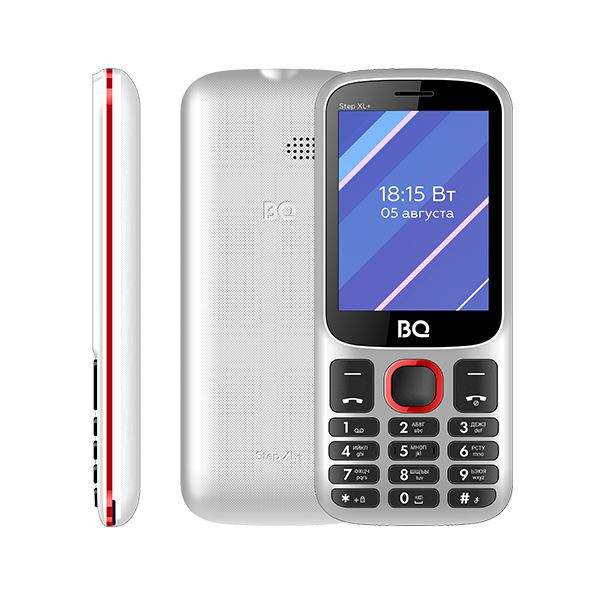 Мобильный телефон BQ Step XL+ (BQ-2820) белый+красный - фото 1 - id-p155035611