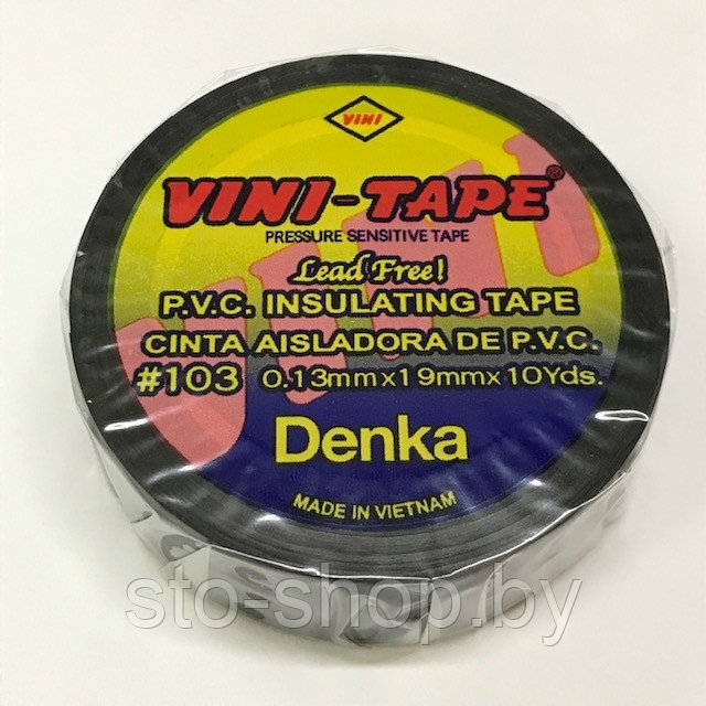 VINI-TAPE Denka 103 Изолента черная 0,13мм х 19мм х 10м