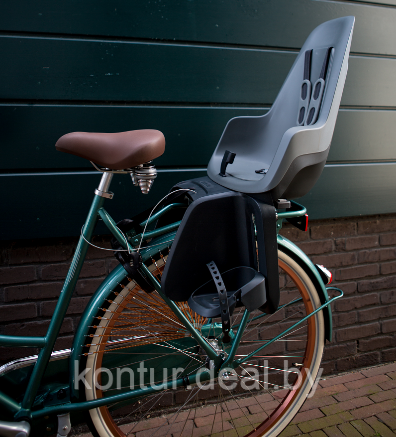 Велокресло Bobike One Maxi Frame-Carrier система крепления 2 в 1. Цвет: Urban grey - фото 6 - id-p155036740