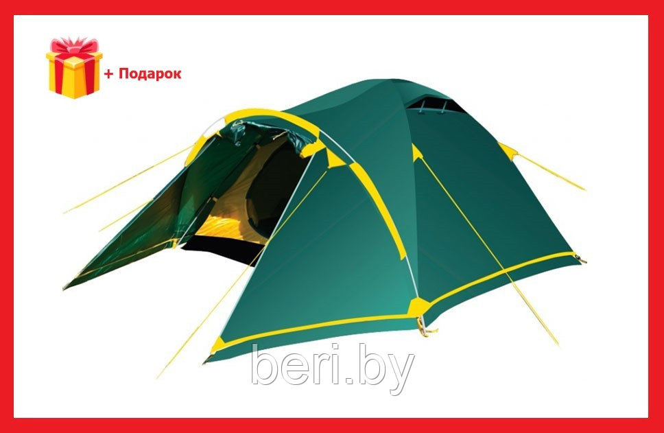 TRT-75 Палатка туристическая двухместная Tramp Stalker 2 (V2), 6000 мм в.ст., 2-х местная - фото 1 - id-p147681417