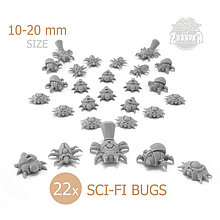 Сай-Фай Жуки / Sci-Fi Resin Bugs (10-20 мм)  Zabavka