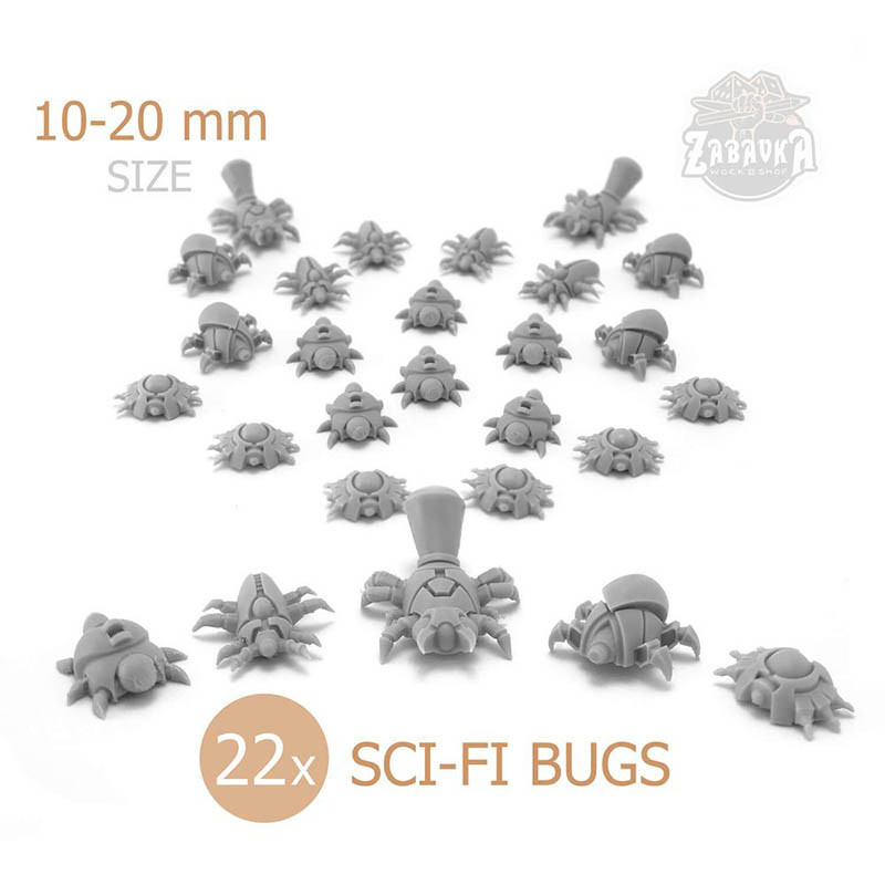 Сай-Фай Жуки / Sci-Fi Resin Bugs (10-20 мм) Zabavka - фото 1 - id-p155046851