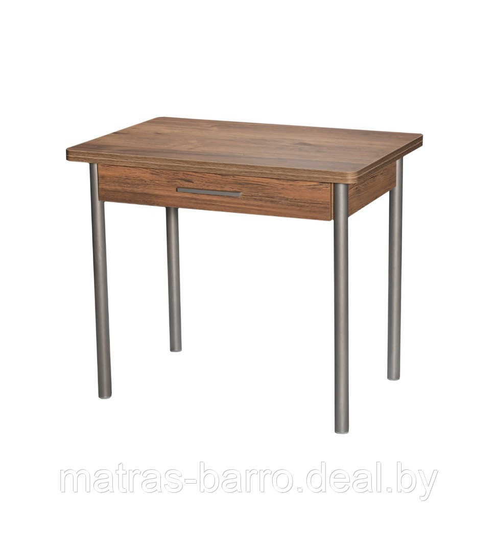 Стол кухонный М20 с ящиком дуб Самдал/опоры металлик - фото 3 - id-p153863286