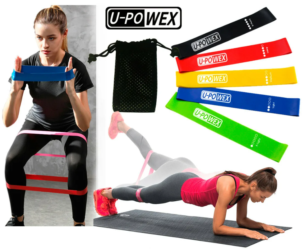 Фитнес-резинки U-Powex Premium набор 5 шт